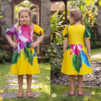 Hand Painted Rayon Kids Dress